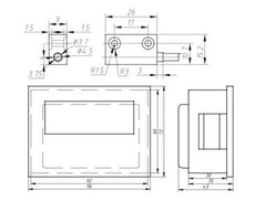 2 Axis Digital Display Dro Magnetic Grid Sensor Head Displacement Meter Tapes