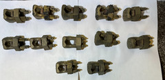 Lot of 12 – Burndy KS27 Ground Bolt Connectors R3/0 T8-3/0