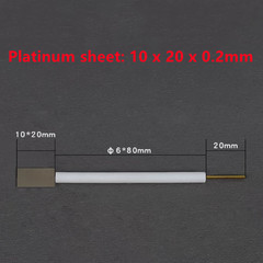 0.1-0.2mm Platinum Electrode Holder Purity 99.99% Platinum Sheet Plate Electrode
