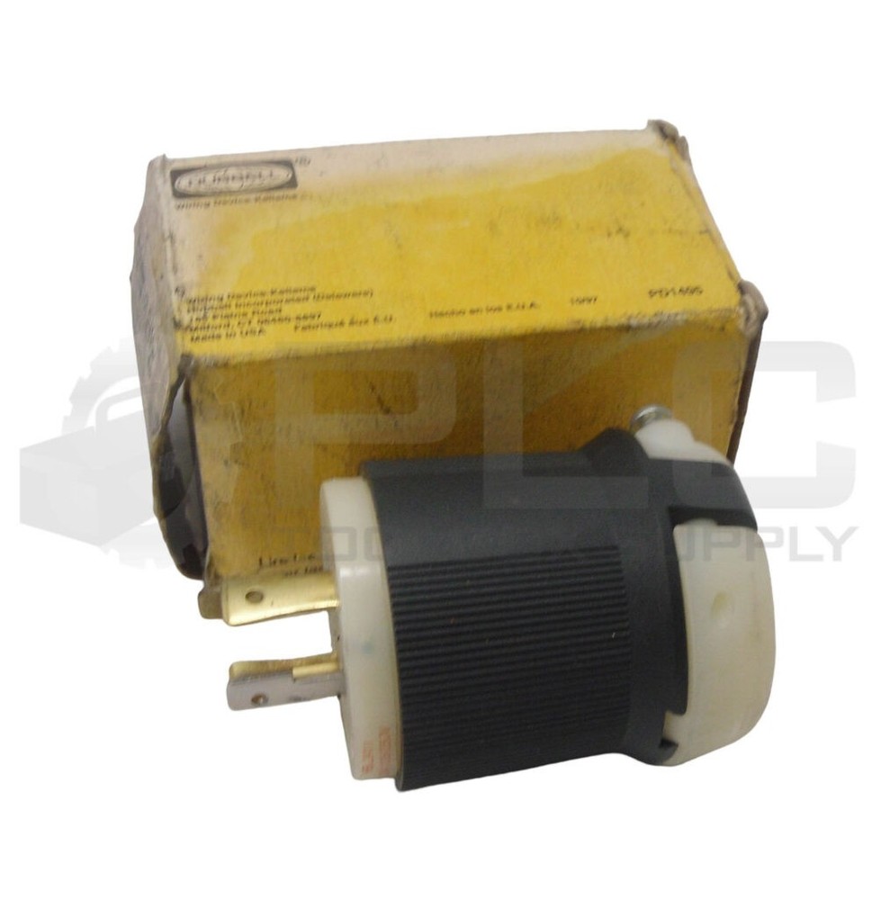 NEW HUBBELL HBL2411 TWIST LOCK MALE PLUG 3 POLE 20A 125/250V *READ*