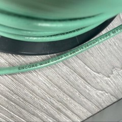 Large spool of encore wire Corp 10awg green copper wire unknown length