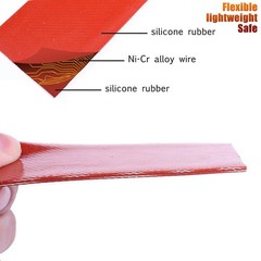 4 Pcs Silicone Rubber Heating Pad Flexible Silicone Heater Mat Rubber Heating