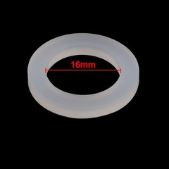 50pcs Silicone Flat Washers 24mm OD 16mm ID 3mm Thick Sealing Gasket White