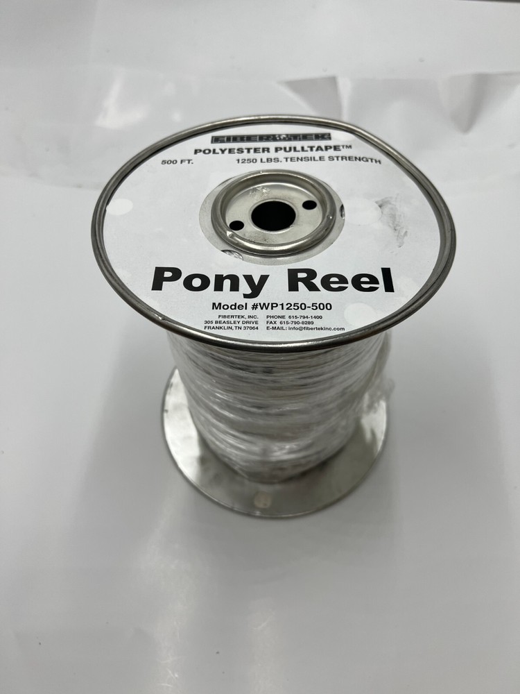 Fiber Tek Polyester Pull Tape Pony Reel WP1250-500 500FT 1250 lbs Strength