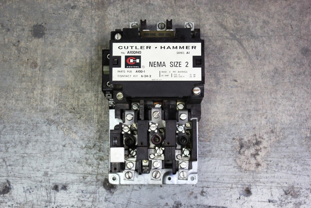 CUTLER HAMMER A10DN0 NEMA SIZE 2 45 AMP MOTOR STARTER – SERIES A1