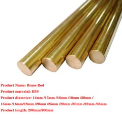 H59 Brass Rod Copper Round Bar Solid Copper Rod 14~35mm Diameter 200/500mm Long