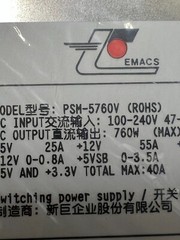 QTY:1 power PSM-5760V B00PSM076V013 760W