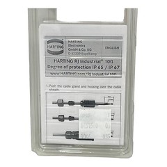 HARTING RJ INDUSTRIAL 10G DEGREE PROTECTION IP 65/67 NEW OLD STOCK NOS UNUSED