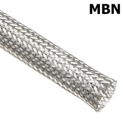 MBN0.13SV 1/8″ Tinned Copper Metal Braided Sleeving For Cable Shield,Silver USA