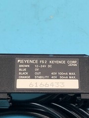 2 Keyence FS2-60 Sensor Level Amp Water Track, 164949