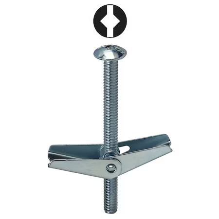DOTTIE TB83DS Toggle Bolt, 3″ L, Carbon Steel, 50 PK