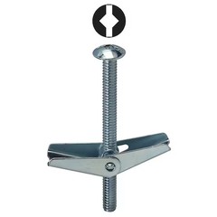 DOTTIE TB83DS Toggle Bolt, 3″ L, Carbon Steel, 50 PK