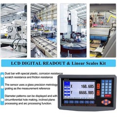 2 Axis LCD Digital Readout DRO 10″ 40″ Glass Linear Scale Encoder Sensor kit