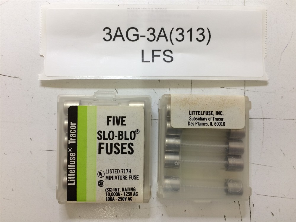 3AG-3A 313 LITTLEFUSE TRACOR 250V FUSE 10 PIECES