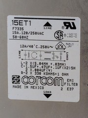 Metal Mounted Control Board Assy w/ Corcom 15ET1 EMI Filter, 10-0101, PWB-007A