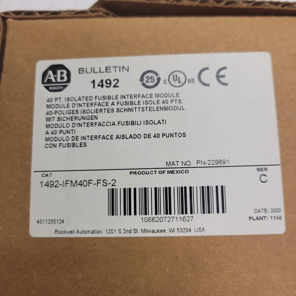 ALLEN BRADLEY 1492-IFM40F-FS-2 / 1492IFM40FFS2 (USED)