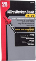 Self-Adhesive Wire Markers, 10 Sheet nVent 42-030 Set, Oil & Moisture Resistant
