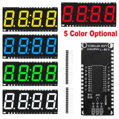 0.56” 4-bit 7 Segment HT16K33 LED Display Module Clock Module Green Yellow Blue