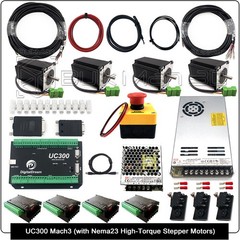 MACH3 4Axis UC300 Controller Kit for QueenBee Ultimate Bee Work-B CNC Router
