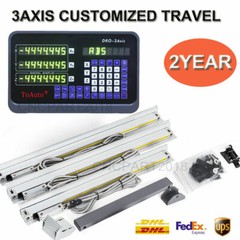 3pcs Linear Scale Glass Sensor+DRO 3Axis Digital Read Out Display CNC Mill Lathe