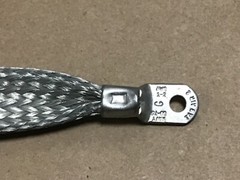 New 24″ X 1 1/4″ Braided Grounding Strap, Tin Coated Copper, 1-2 AWG