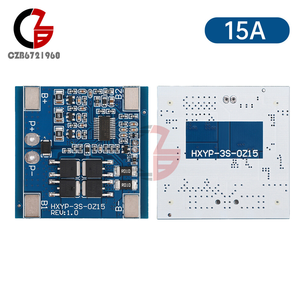 3S 12V 18650 Li-ion Battery Protection Board with Balance & Temperature Control