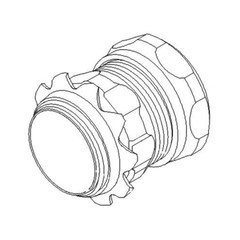 KONKORE CC50RKON, 1/2″, Steel, Non-Insulated, Compression, EMT Connector , 1pc