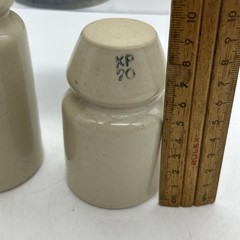 Vintage KP Blue White Electric Insulators Porcelain Set Australia