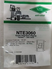 NTE Electronics NTE3060 Single Digit 7-Segment LED Display Common Cathode OEM
