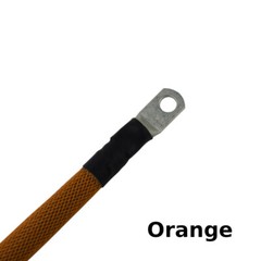 2 AWG Gauge Custom Battery Cable Copper Braided (Orange)