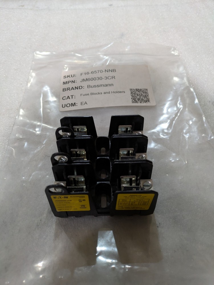 Bussmann JM60030-3CR Modular Fuse Block 3 Pole 30A 600V Class J Industrial OEM