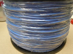 Blue Hook-Up & Lead Wire PVC Wire UL 1015. 500′ 24AWG 7 ST Blue