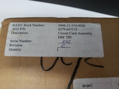 279.607133 AEG ERF 320 Circuit Card Assembly 5998-12-324-0026