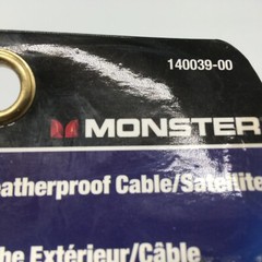 Monster 140039-00 RG6 Video Coaxial Cable, 25′, Black
