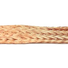 US Stock 6.5ft 15mm Flat Copper Braid Cable Bare Copper Braid Wire Ground Lead