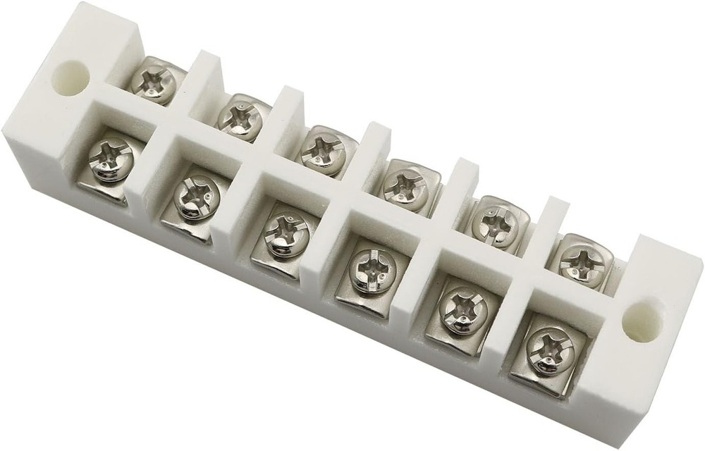 Ceramic Terminal Block High Temp Porcelain 6 Position Electri Size: 6 Position