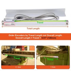 3Axis DRO + Linear Scale 100&150&150mm 5um TTL Display Kit CNC Milling Lathe