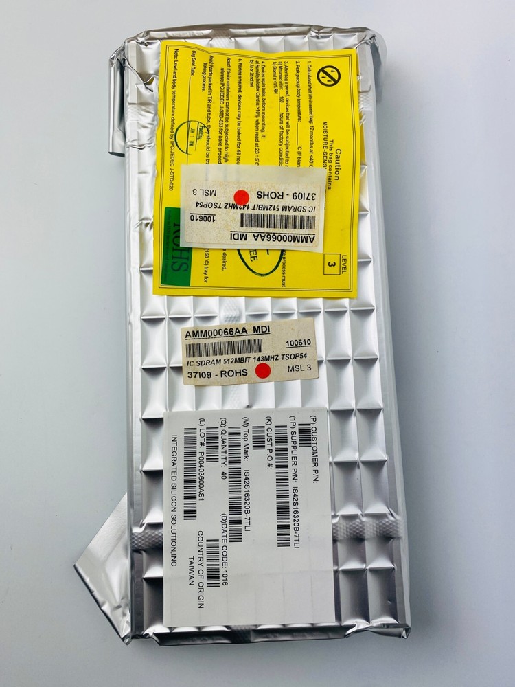 ISSI IS42S16320B-7TLI SDRAM Memory, IC SDRAM 512MBIT 143MHZ TSOP54 BOX – 40QTY