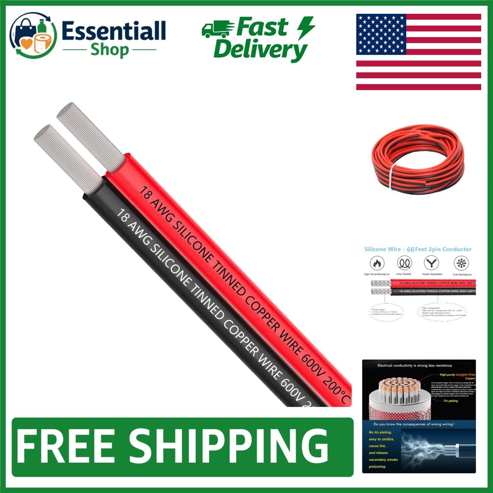Flexible and Corrosion Resistant 30ft 18 AWG Silicone Wire for RC Models & More