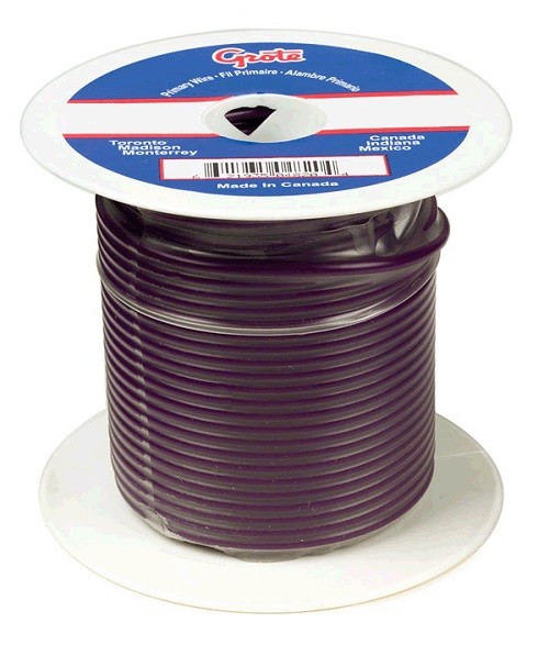 Grote 87-7013 Primary Wire, 14 Ga, Purple, 100 Ft Spool