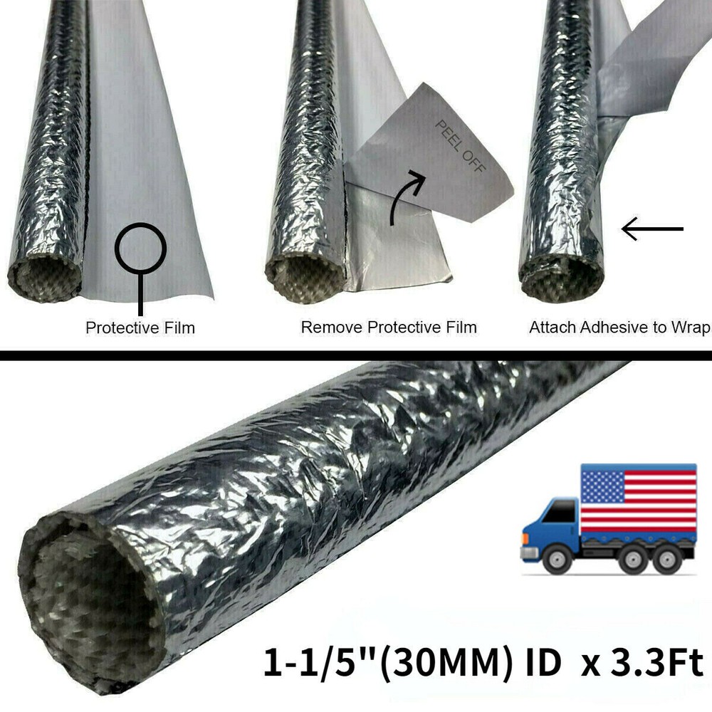 1-1/5″ Automotive Cable Wire Loom High Temp Protection Sleeve Wrap for Hose Line