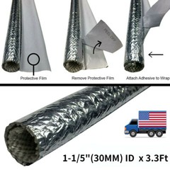 1-1/5″ Automotive Cable Wire Loom High Temp Protection Sleeve Wrap for Hose Line