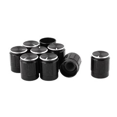 9pcs Black Metal Potentiometer Switch Control Rotary Knobs for 5.5mm Dia Shaft