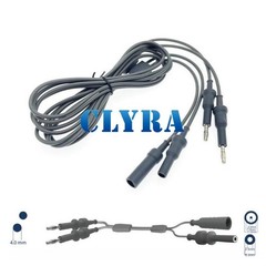 Tontarra Wolf Compatible Bipolar ESU HF Cable Resection High Frequency Cord 4mm