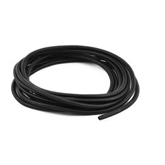 4.8 M 5 x 7 mm Plastic Flexible Corrugated Conduit Tube for Garden,Office Black