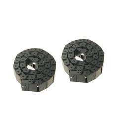 2× R38 18mm x 37mm 1 Meter Plastic Semi Closed Cable Long Drag Chain Carrier
