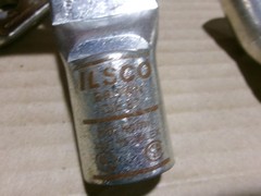Ilsco Lot of 6 Brown Die 87 500 KCMIL 350/373 Flex 1 Hole Compression Lug AK