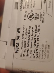 1× ACUITY OCCUPANCY DIMMING WALL SWITCH WSX D WH No Plates