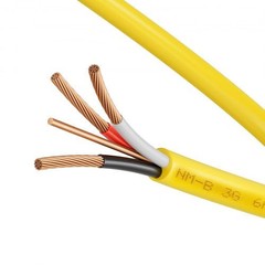 NM-B Wire, 6AWG/3C Non-Mettalic Residential Indoor Electrical Wire with Ground,