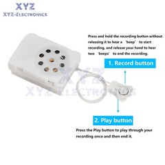 Stuffed Animal Sound Recorder Device 35 Seconds Button Sound Messages Voice Box